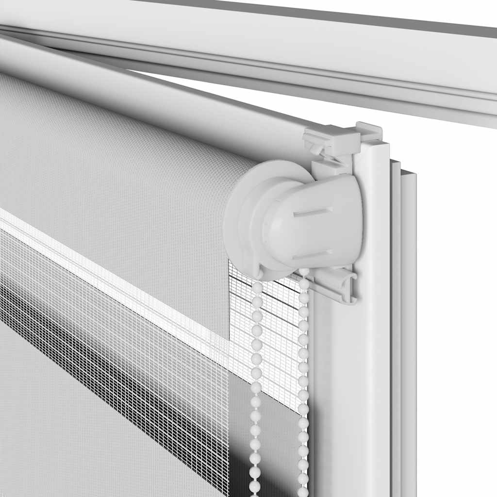 vidaXL Ζέβρα τυφλή Ανοιχτό Γκρι Πλάτος υφάσματος 115,9 εκ. Πολυεστέρας