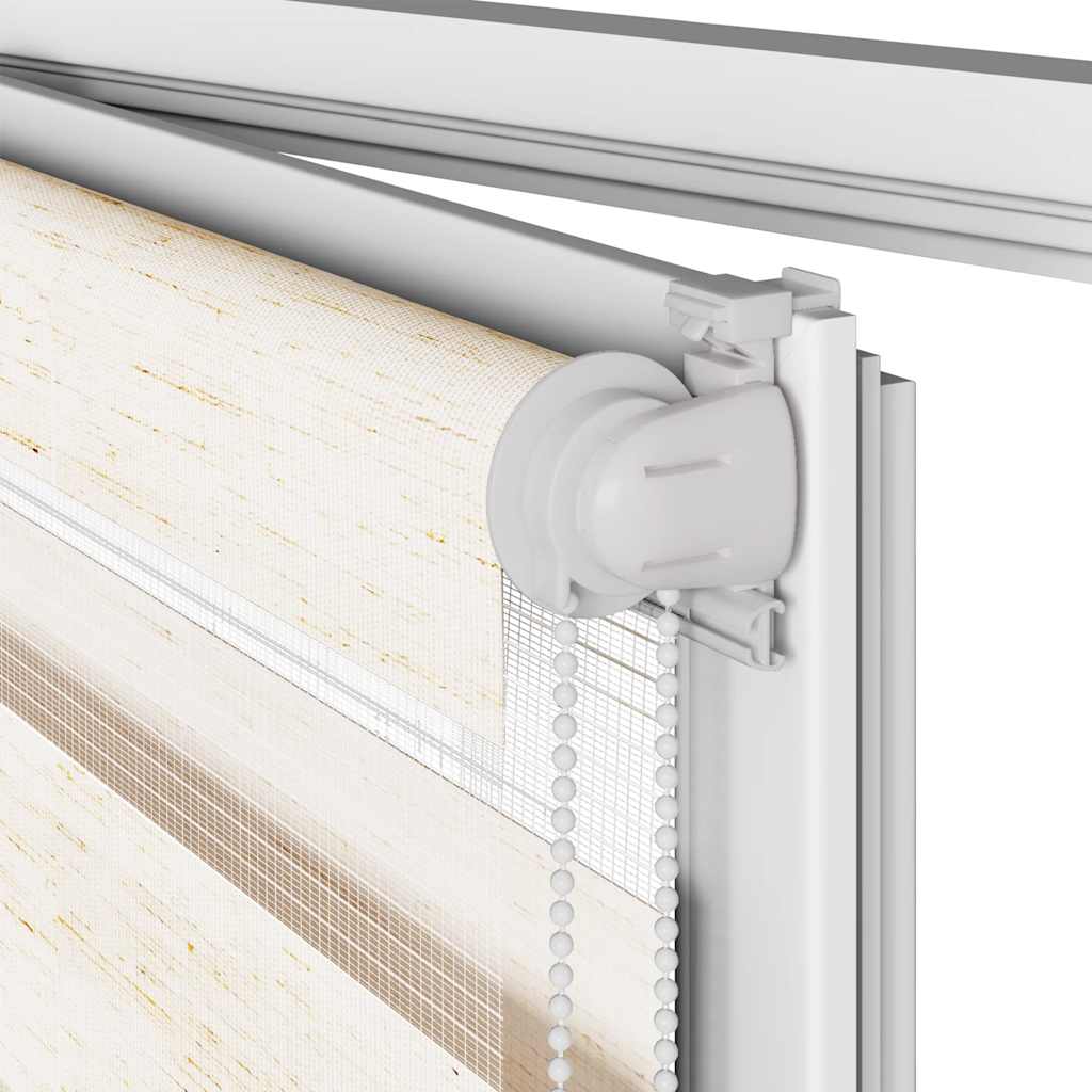 vidaXL Ζέβρα τυφλή μπεζ μάρμαρο Πλάτος υφάσματος 105,9 εκ. Πολυεστέρας