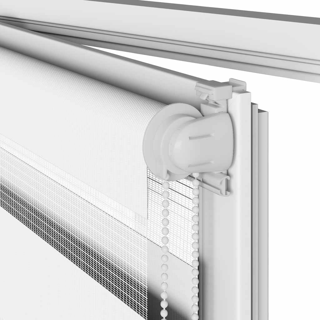 vidaXL Ζέβρα τυφλή Λευκό Πλάτος υφάσματος 50,9 εκ. Πολυεστέρας