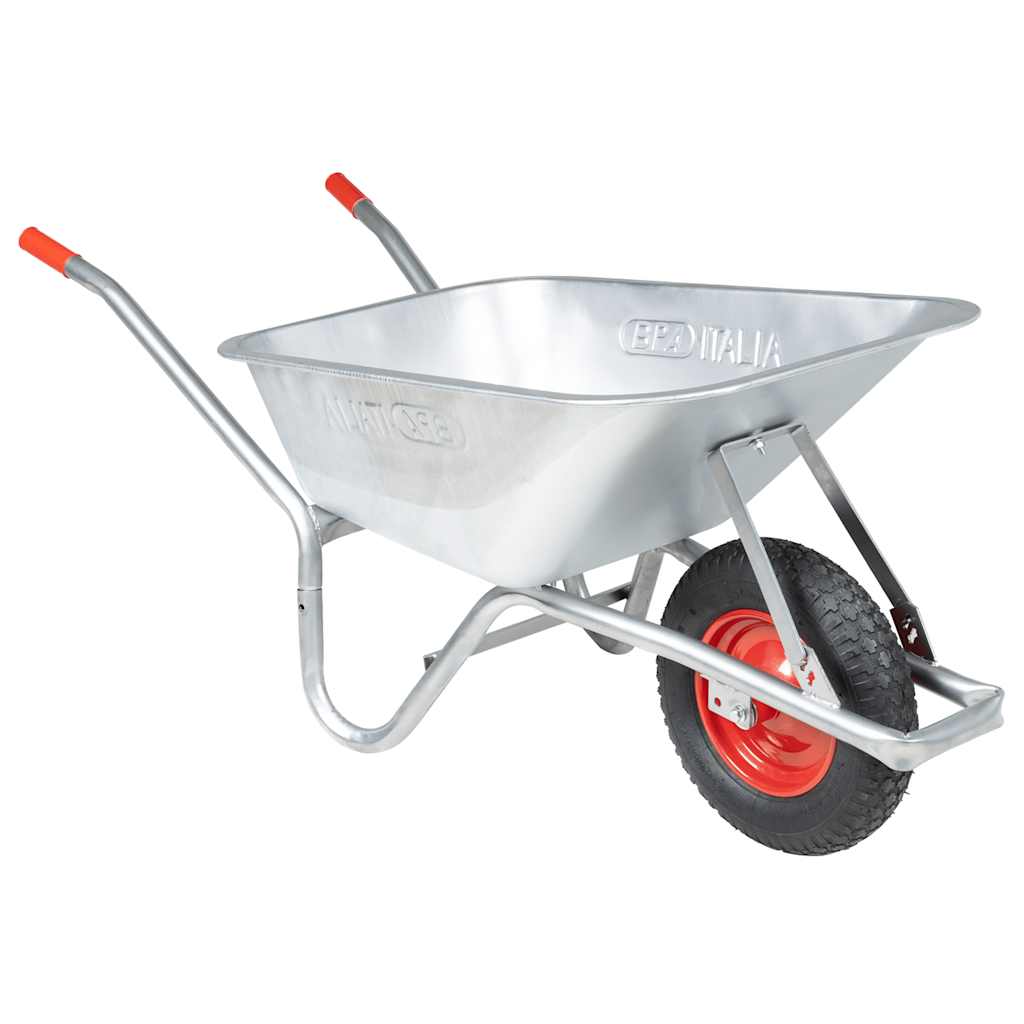 vidaXL Καροτσάκι 90 L 150 kg από γαλβανισμένο χάλυβα πλαστικό