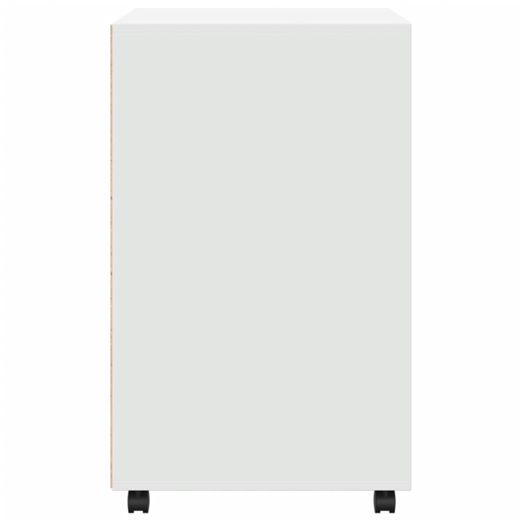 vidaXL Ντουλάπι Τροχήλατο Λευκό 60 x 48 x 81 εκ. από Επεξ. Ξύλο