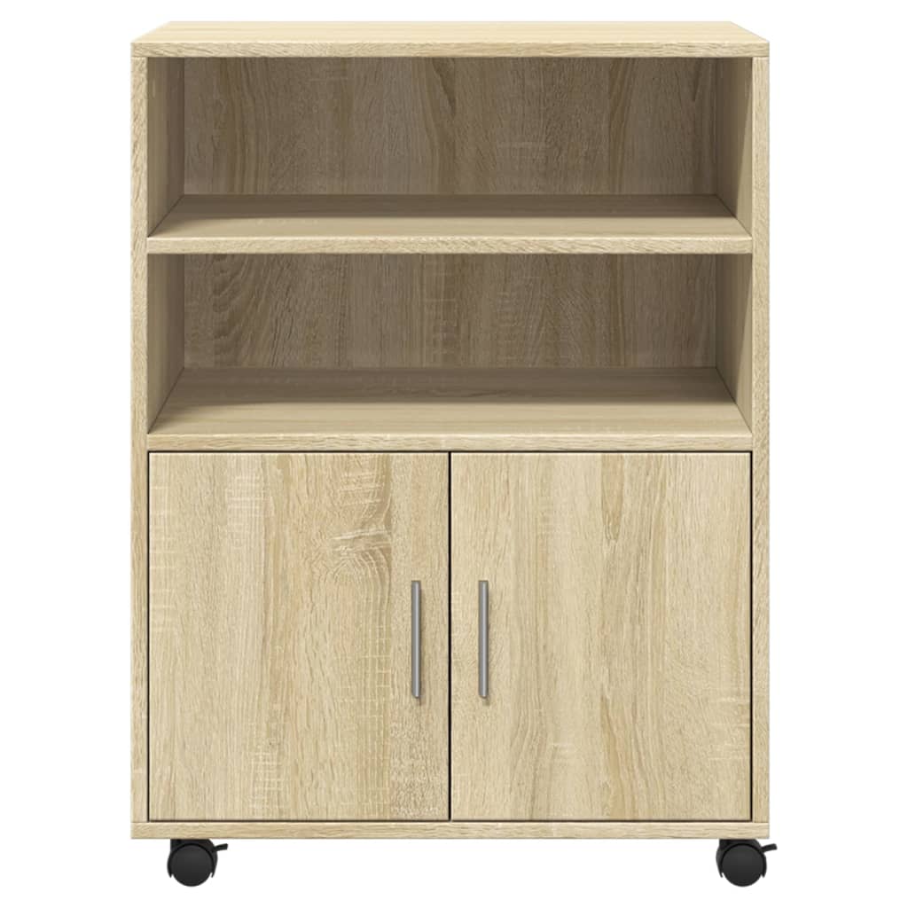 vidaXL Ντουλάπι Τροχήλατο Sonoma Δρυς 60x48x81 εκ. από Επεξ. Ξύλο