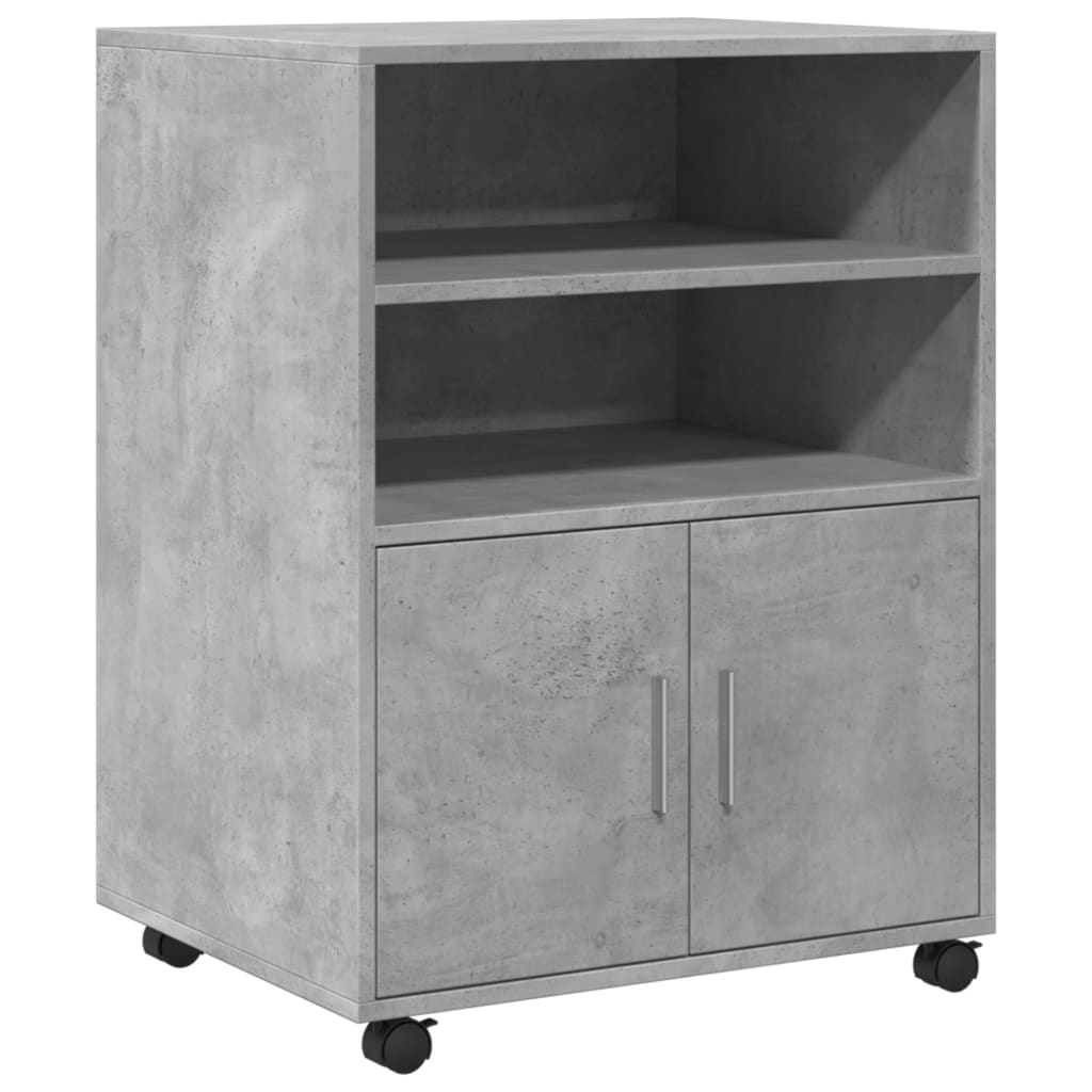 vidaXL Ντουλάπι Τροχήλατο Γκρι Σκυρ. 60x48x81 εκ. από Επεξ. Ξύλο