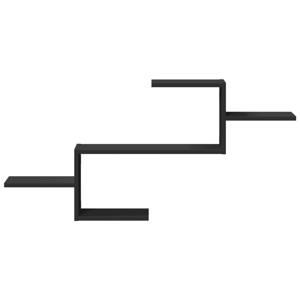 vidaXL Ράφι Τοίχου Μαύρη 104x15x49 εκ. από Επεξεργασμένο Ξύλο