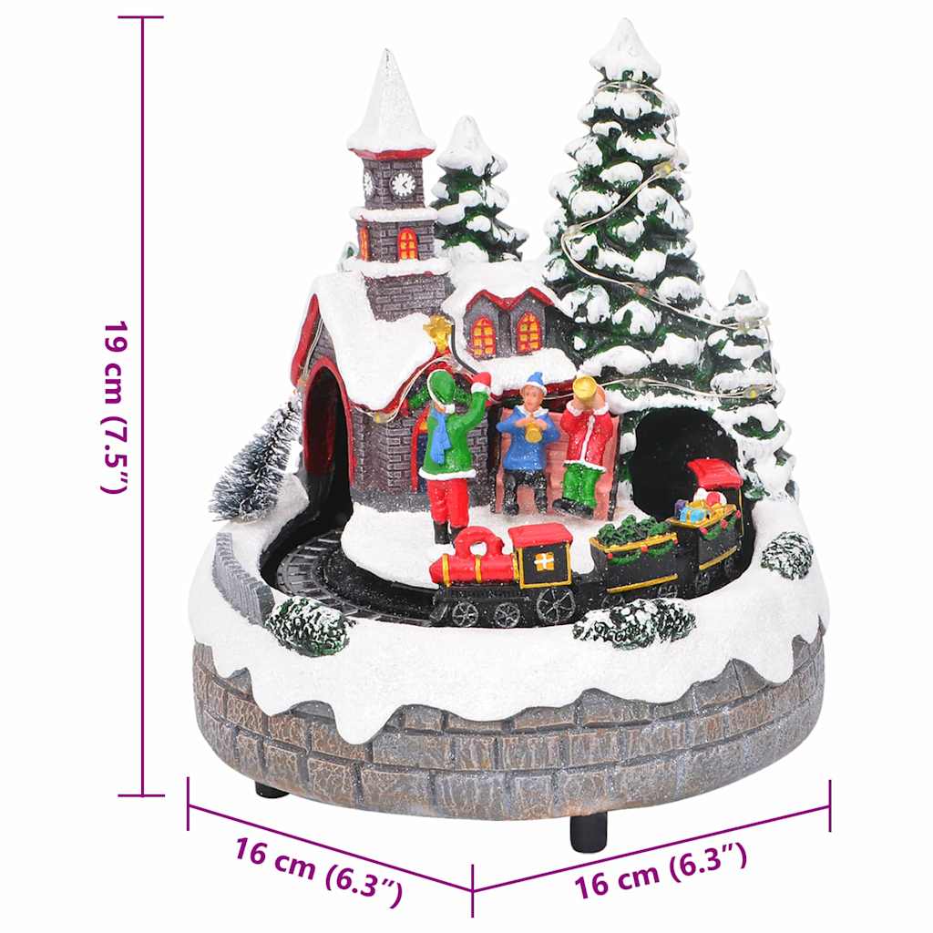 vidaXL Γιορτινός Τραπεζοκόμος Πολύχρωμο 16 x 16 x 19 εκ Ρετσίνι