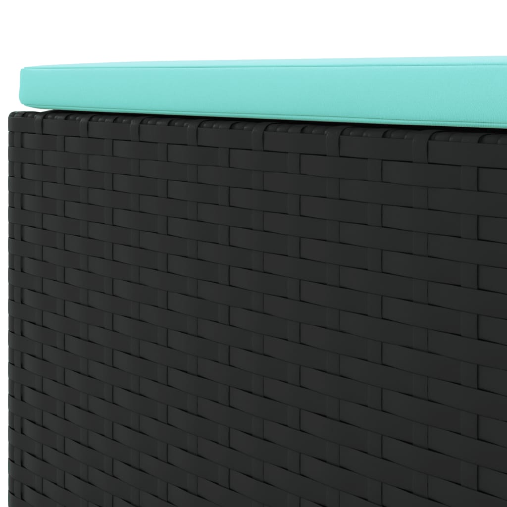 vidaXL Σαλόνι Κήπου 6 Τεμαχίων Μαύρο από Συνθετικό Ρατάν με Μαξιλάρια