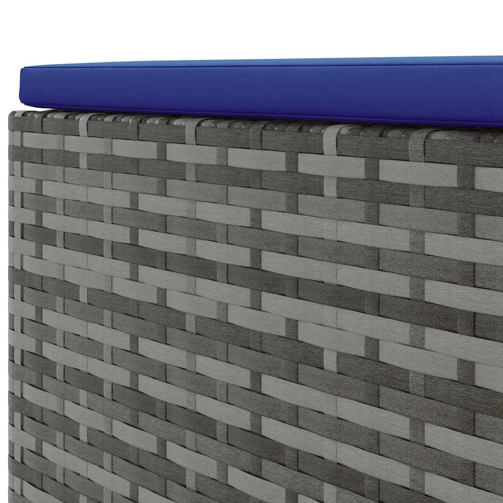 vidaXL Σαλόνι Κήπου 7 Τεμαχίων Γκρι από Συνθετικό Ρατάν με Μαξιλάρια
