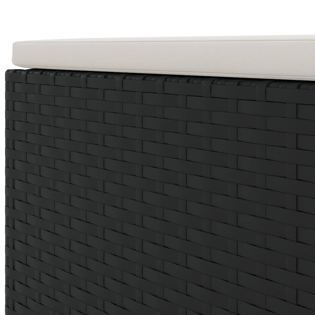 vidaXL Σαλόνι Κήπου 8 Τεμαχίων Μαύρο από Συνθετικό Ρατάν με Μαξιλάρια