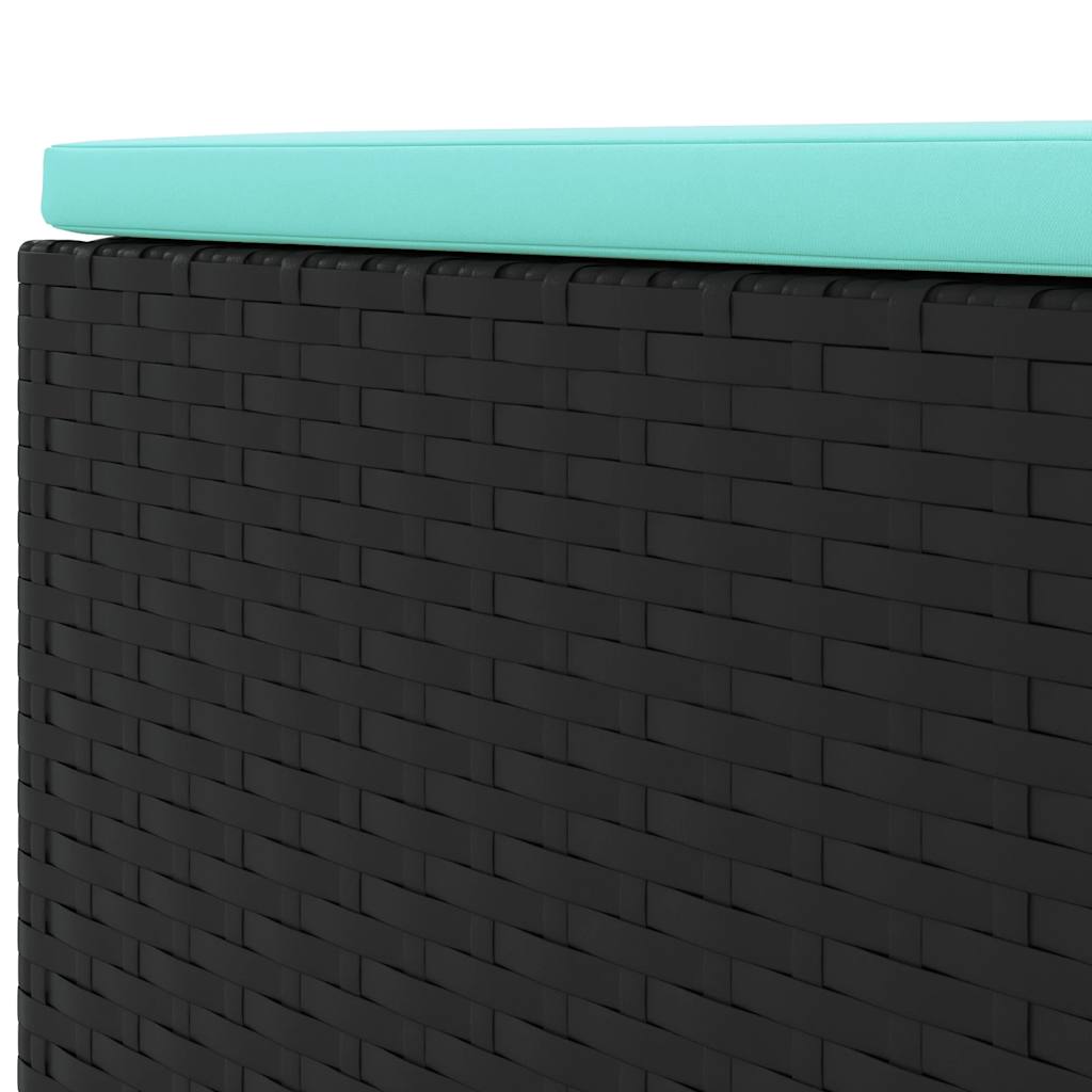 vidaXL Σαλόνι Κήπου 8 Τεμαχίων Μαύρο από Συνθετικό Ρατάν με Μαξιλάρια