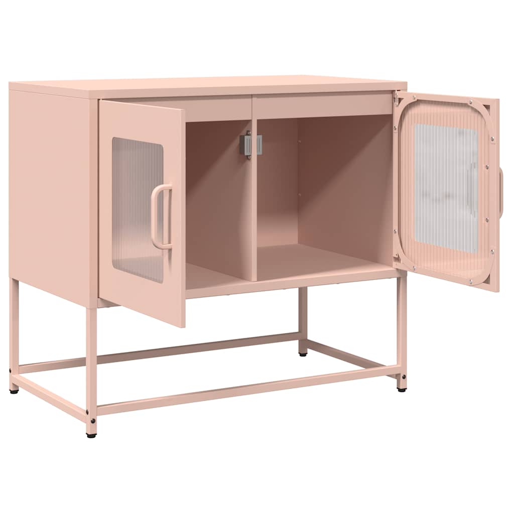 ντουλάπι τηλεόρασης vidaXL Ροζ 68x39x60,5 cm Ατσάλι ψυχρής έλασης
