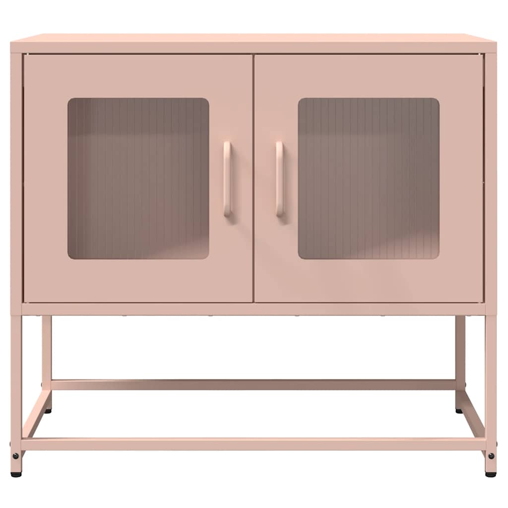 ντουλάπι τηλεόρασης vidaXL Ροζ 68x39x60,5 cm Ατσάλι ψυχρής έλασης