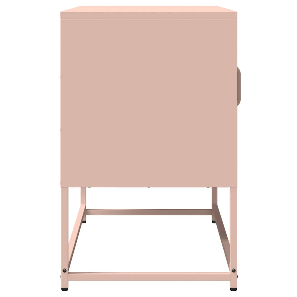 ντουλάπι τηλεόρασης vidaXL Ροζ 68x39x60,5 cm Ατσάλι ψυχρής έλασης