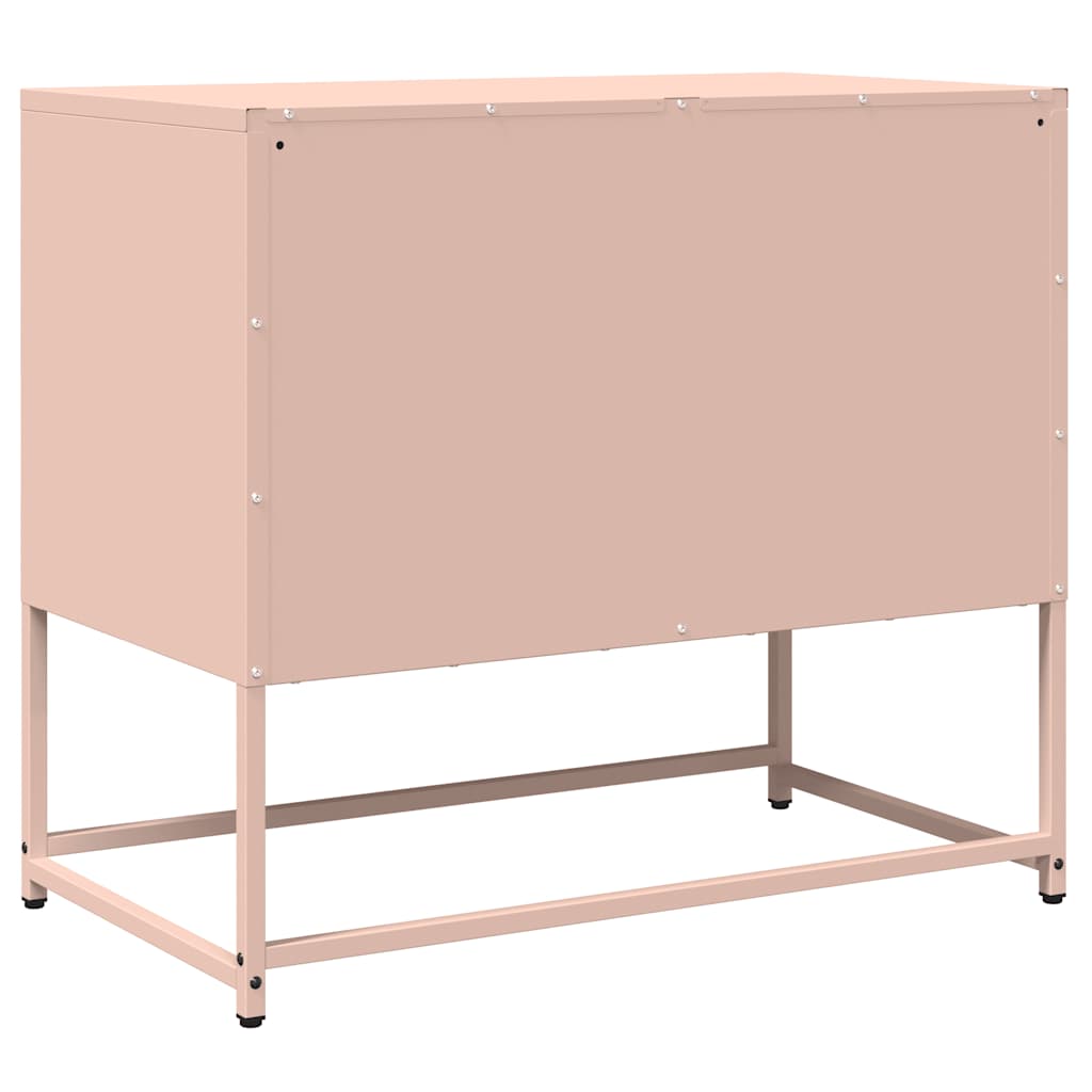 ντουλάπι τηλεόρασης vidaXL Ροζ 68x39x60,5 cm Ατσάλι ψυχρής έλασης