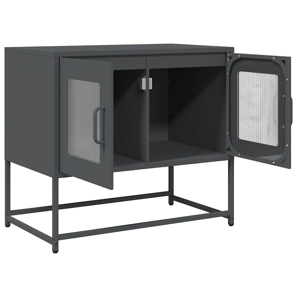 ντουλάπι τηλεόρασης vidaXL Ανθρακί 68x39x60,5 cm Ατσάλι ψυχρής έλασης