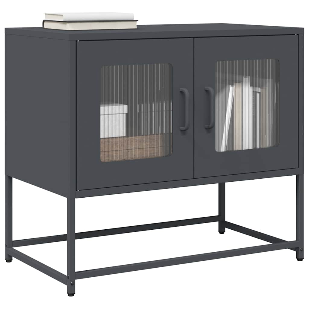 ντουλάπι τηλεόρασης vidaXL Ανθρακί 68x39x60,5 cm Ατσάλι ψυχρής έλασης