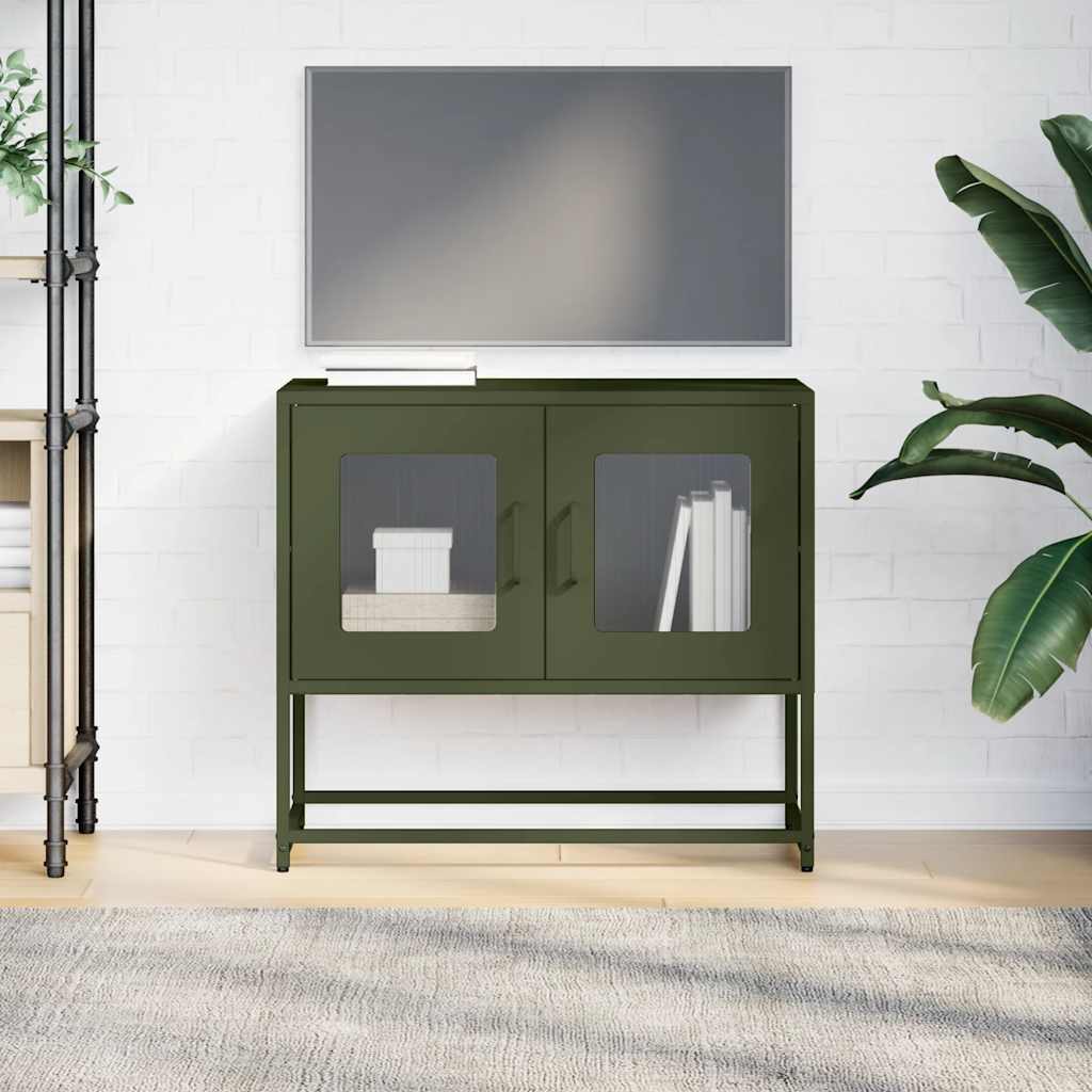 ντουλάπι τηλεόρασης vidaXL Ελαιοπράσινο 68x39x60,5 cm