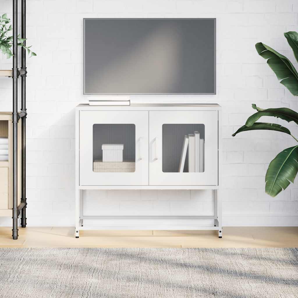 ντουλάπι τηλεόρασης vidaXL Λευκό 68x39x60,5cm από χάλυβα ψυχρής έλασης
