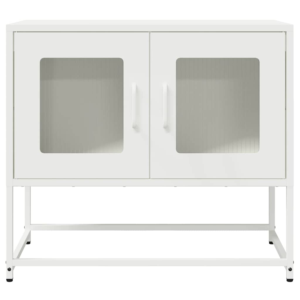 ντουλάπι τηλεόρασης vidaXL Λευκό 68x39x60,5cm από χάλυβα ψυχρής έλασης