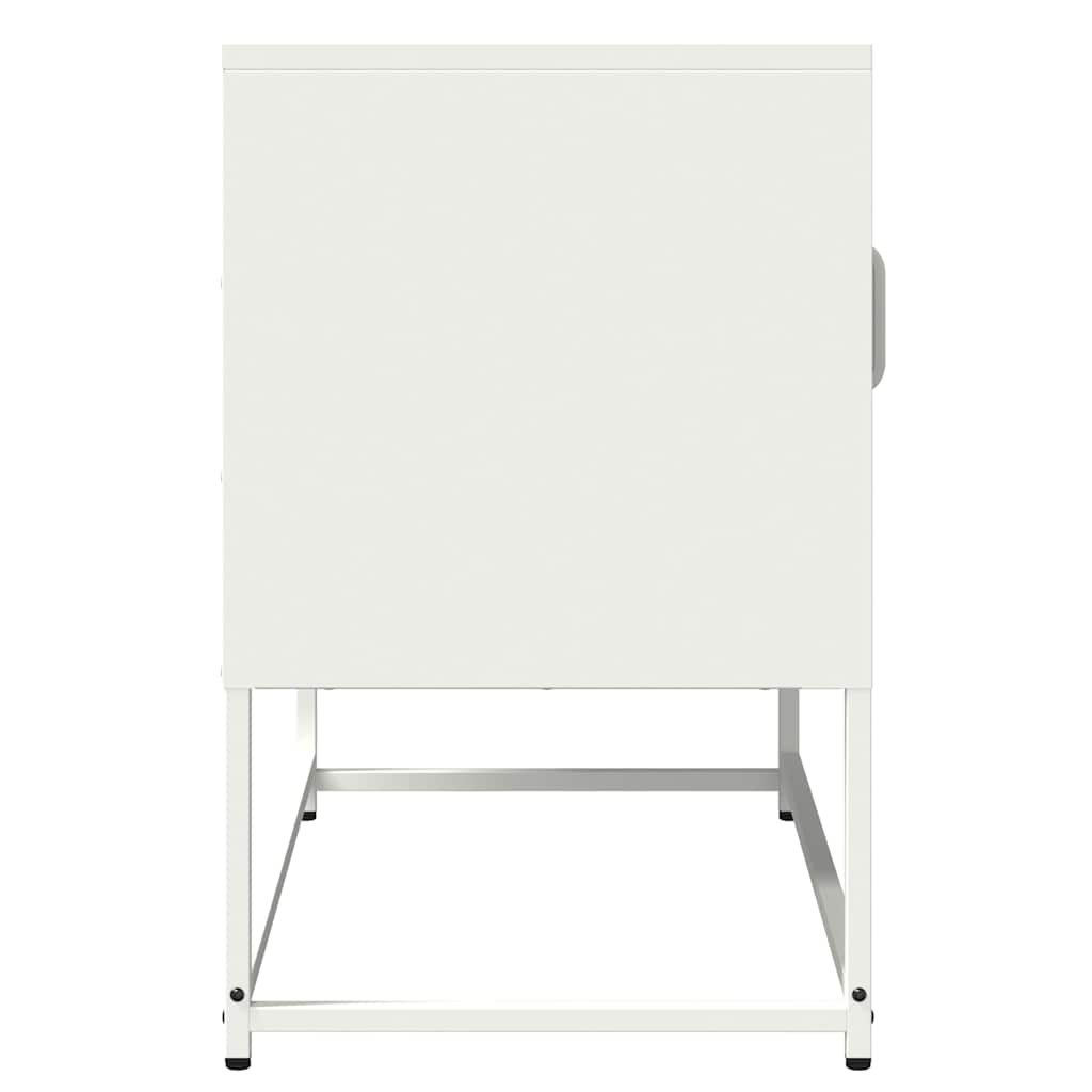 ντουλάπι τηλεόρασης vidaXL Λευκό 68x39x60,5cm από χάλυβα ψυχρής έλασης