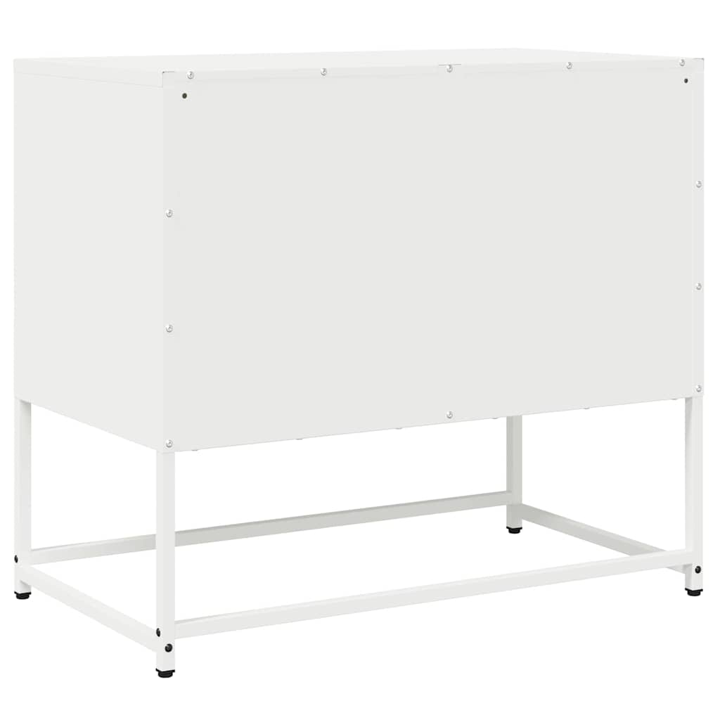 ντουλάπι τηλεόρασης vidaXL Λευκό 68x39x60,5cm από χάλυβα ψυχρής έλασης