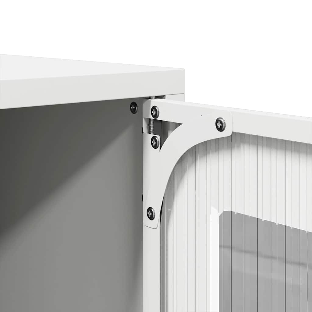 ντουλάπι τηλεόρασης vidaXL Λευκό 68x39x60,5cm από χάλυβα ψυχρής έλασης