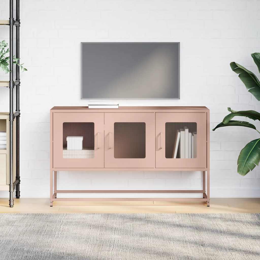 ντουλάπι τηλεόρασης vidaXL Ροζ 100,5x39x60,5 cm Ατσάλι ψυχρής έλασης