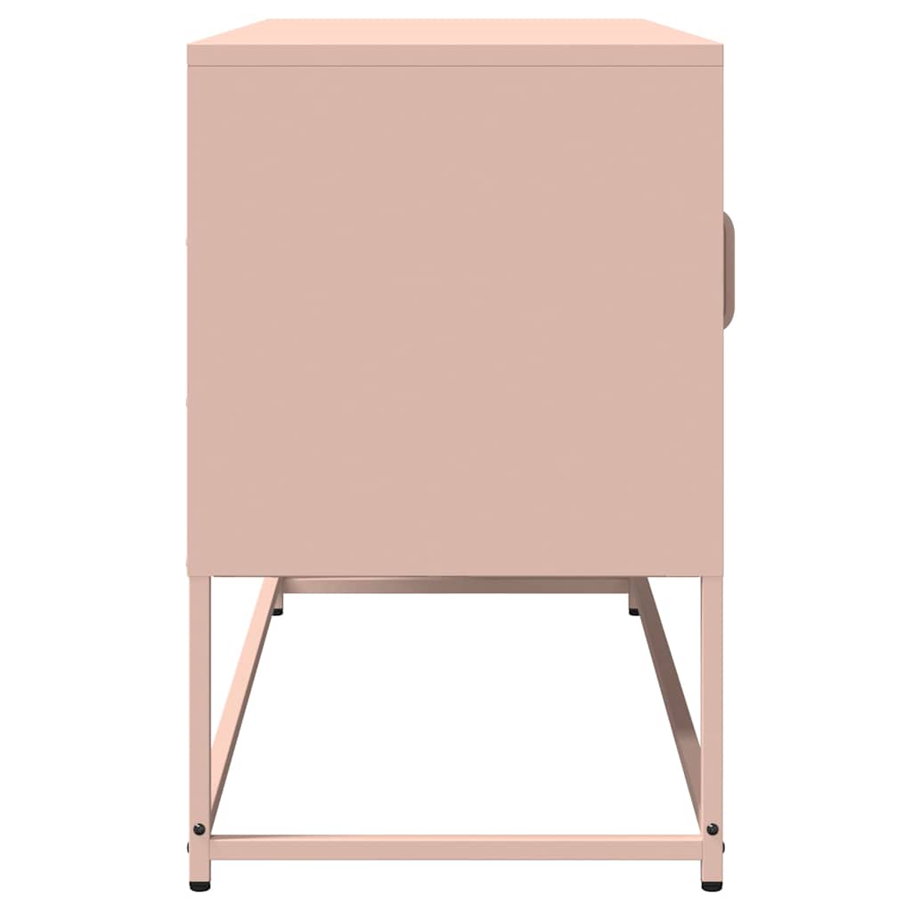 ντουλάπι τηλεόρασης vidaXL Ροζ 100,5x39x60,5 cm Ατσάλι ψυχρής έλασης