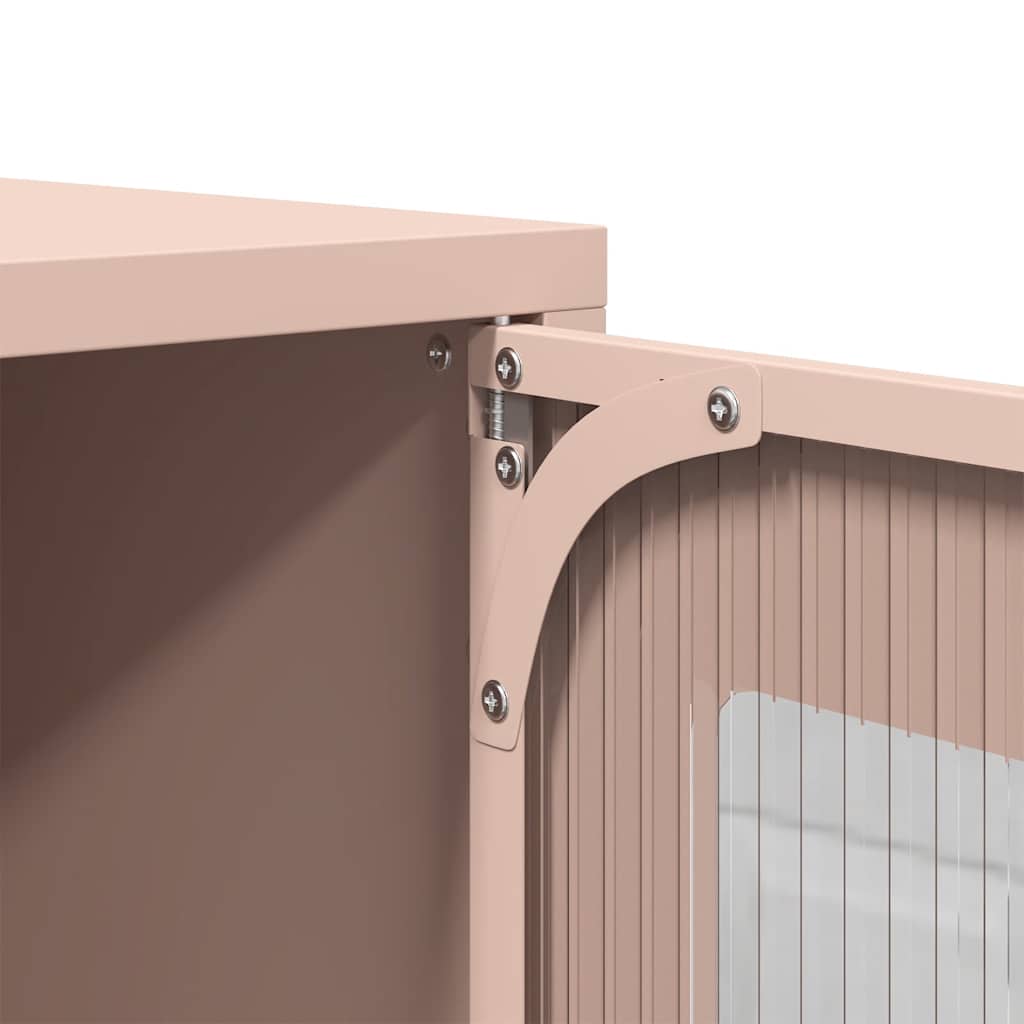 ντουλάπι τηλεόρασης vidaXL Ροζ 100,5x39x60,5 cm Ατσάλι ψυχρής έλασης