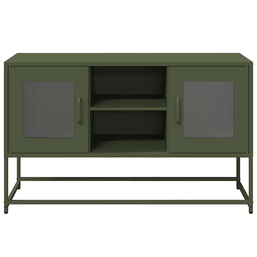 vidaXL Έπιπλο Τηλεόρασης Πράσινο Λαδί 100,5x39x60,5 εκ. από Ατσάλι