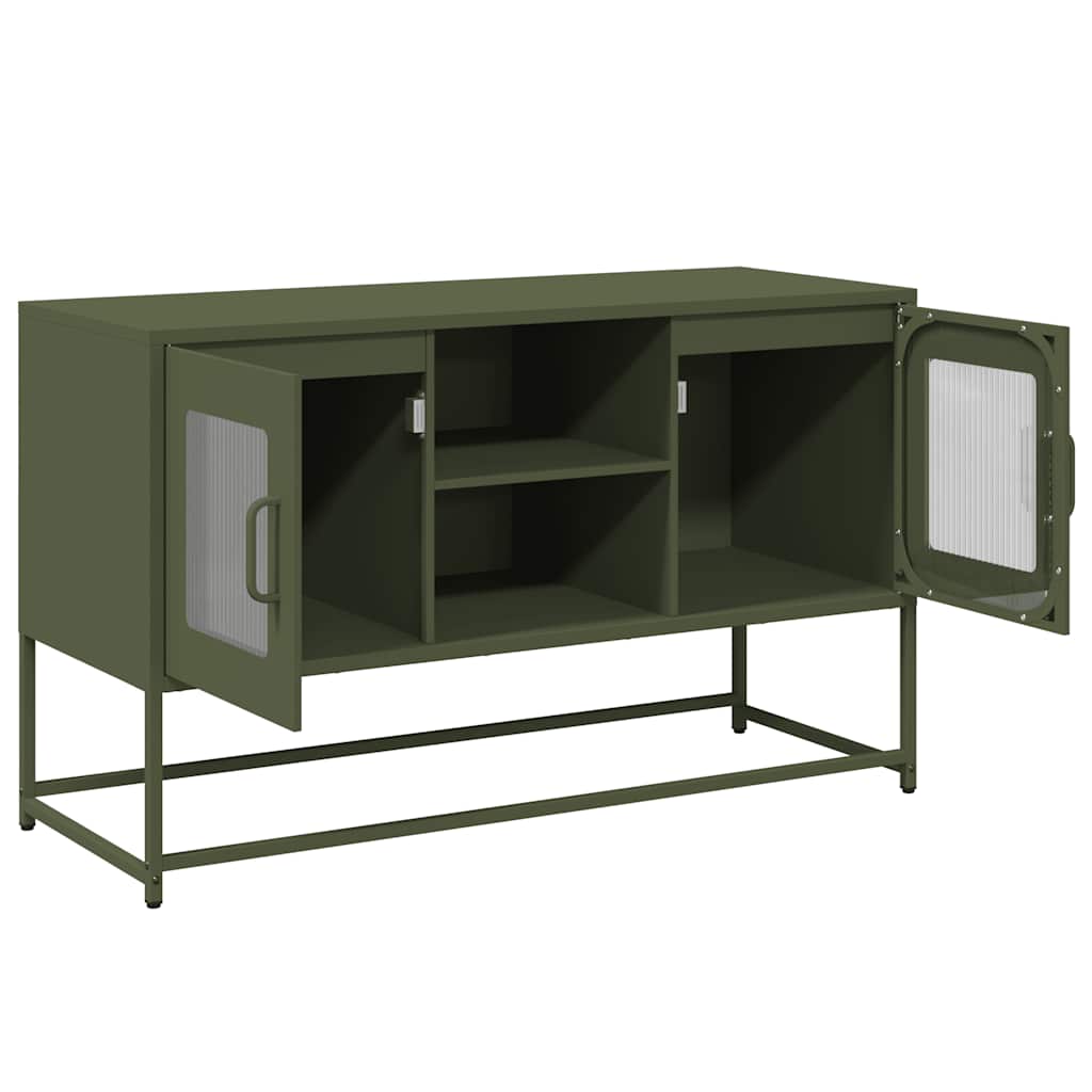 vidaXL Έπιπλο Τηλεόρασης Πράσινο Λαδί 100,5x39x60,5 εκ. από Ατσάλι