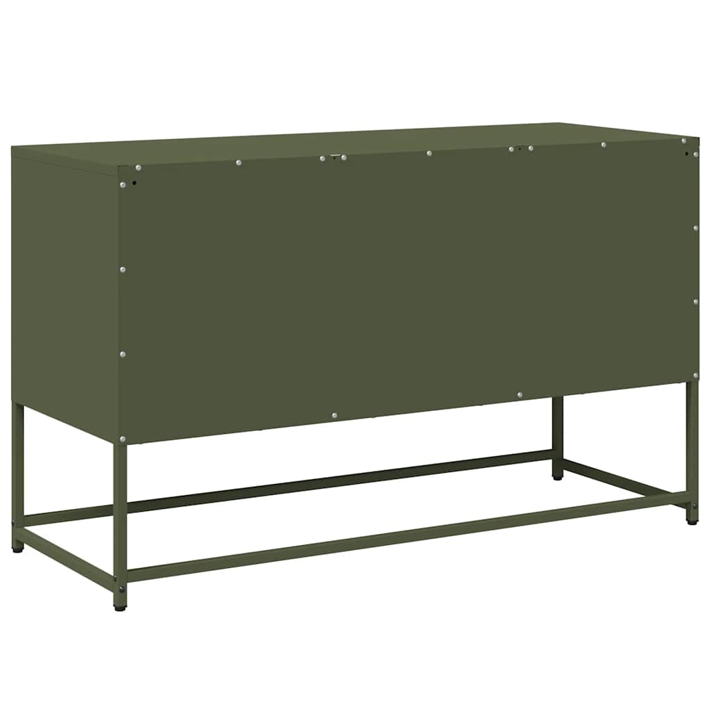 vidaXL Έπιπλο Τηλεόρασης Πράσινο Λαδί 100,5x39x60,5 εκ. από Ατσάλι