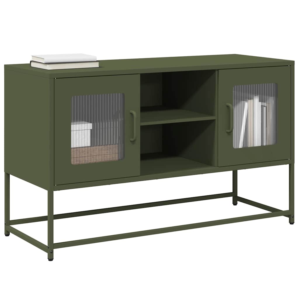 vidaXL Έπιπλο Τηλεόρασης Πράσινο Λαδί 100,5x39x60,5 εκ. από Ατσάλι