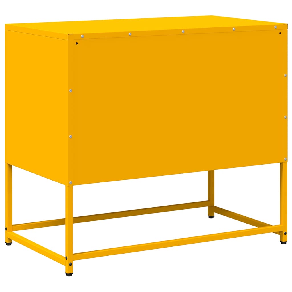 vidaXL Έπιπλο Τηλεόρασης Μουσταρδί Κίτρινο 68x39x60,5 εκ. από Ατσάλι