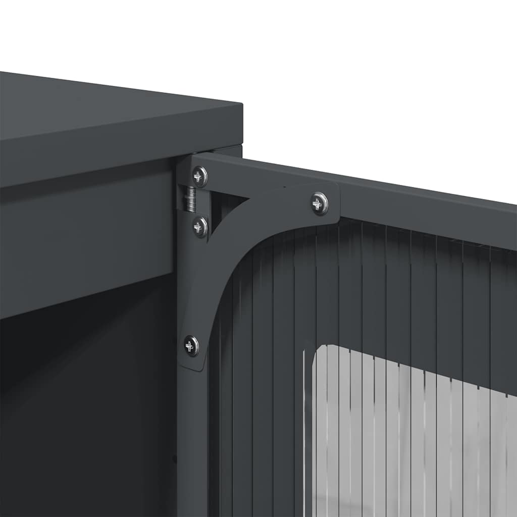 vidaXL Highboard Ανθρακί 36x39x123 cm Ατσάλι ψυχρής έλασης