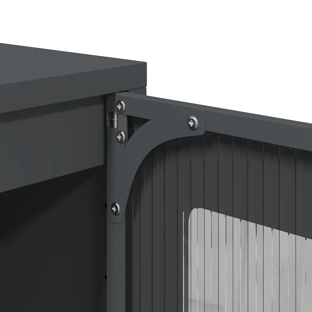 vidaXL Highboard Ανθρακί 36x39x123 cm Ατσάλι ψυχρής έλασης