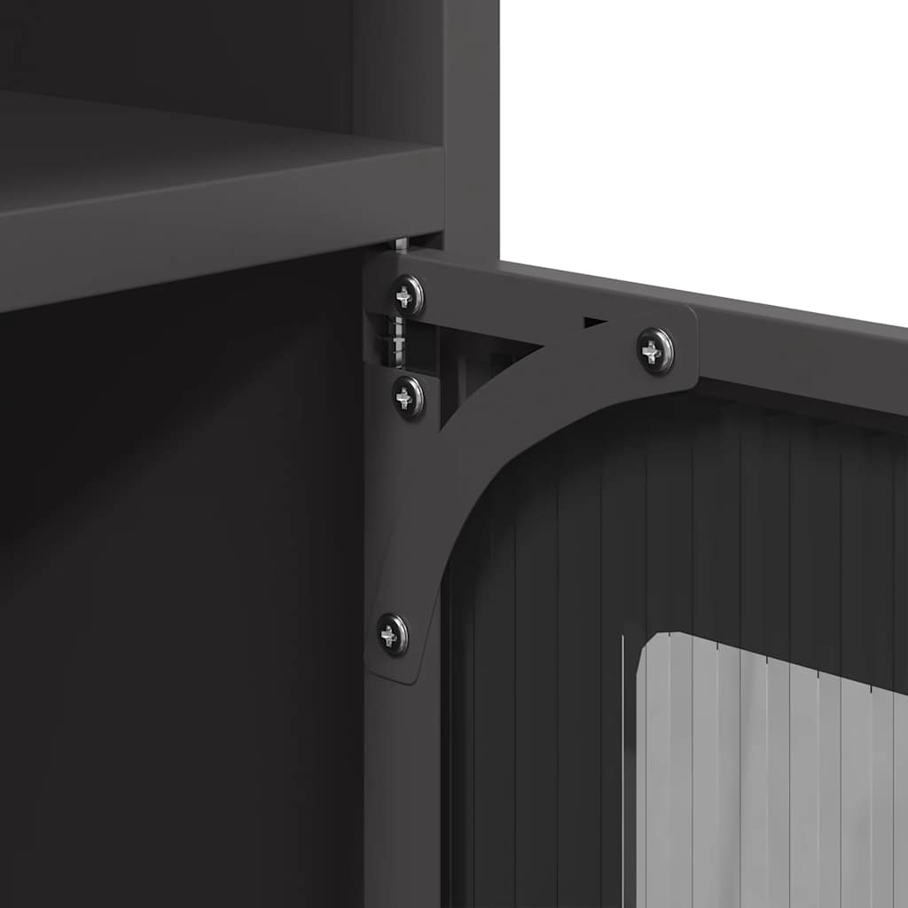 vidaXL Ντουλάπι Μαύρο 100,5x39x107 εκ. από Χάλυβα Ψυχρής Έλασης