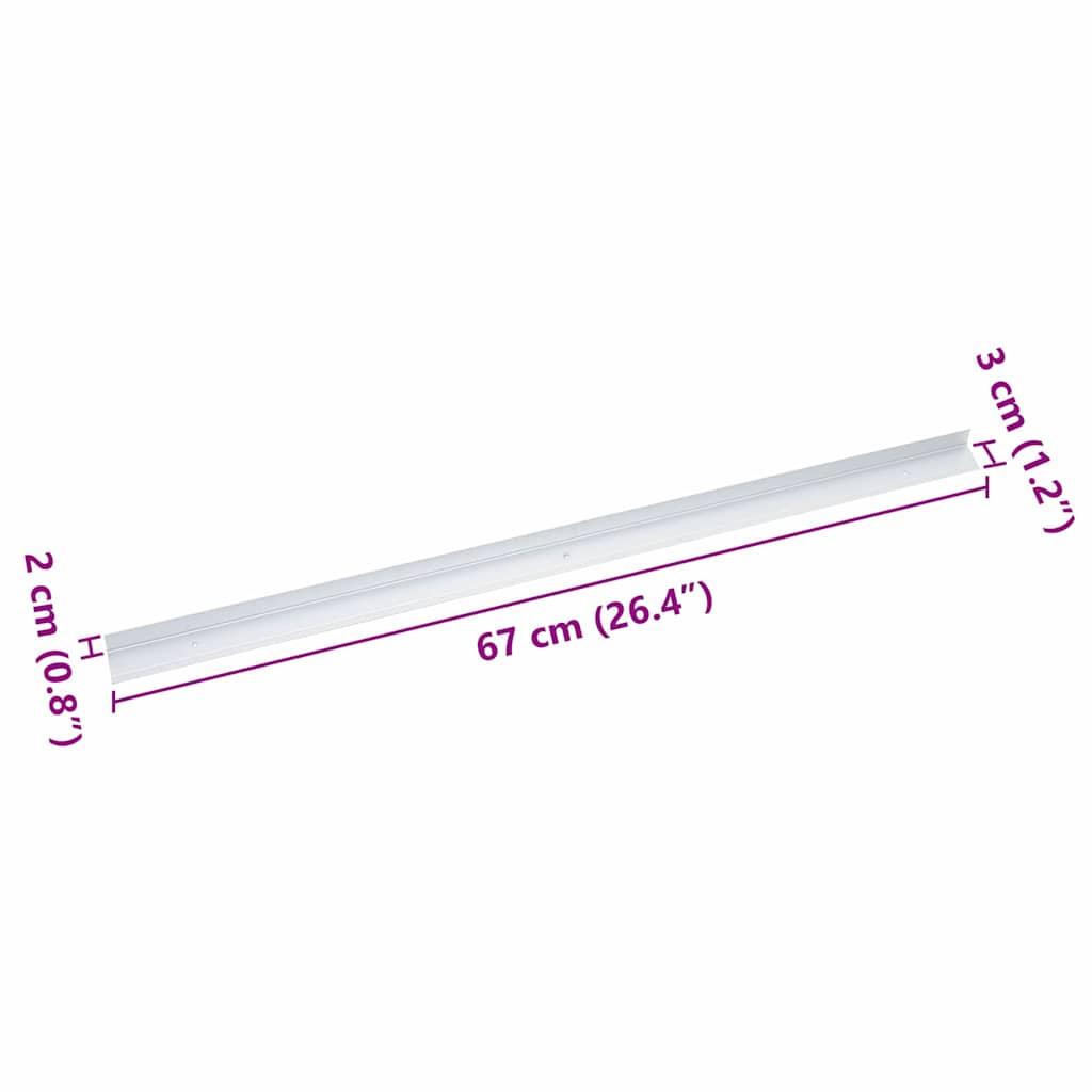vidaXL Προστατευτικά ακμών σκάλας 10 pcs Ασημί 67 x 3 x 2 εκ.