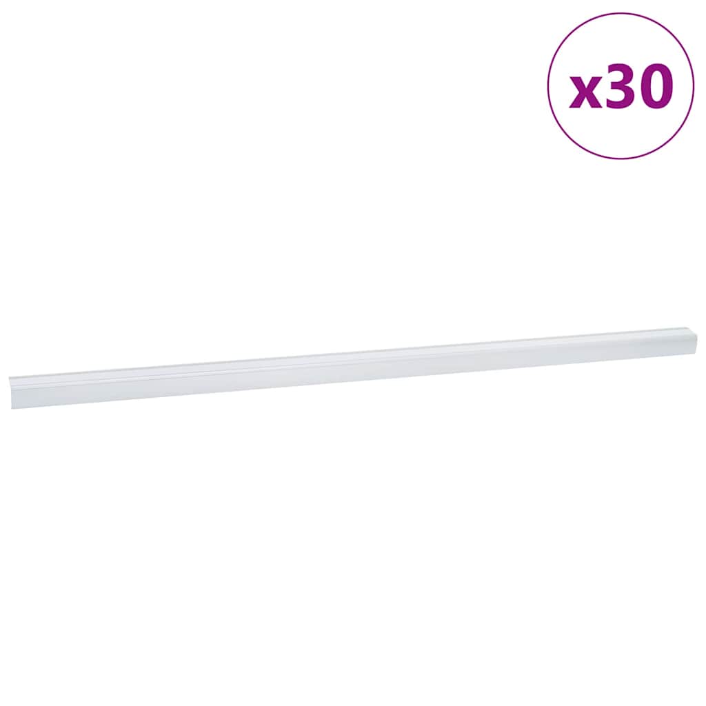 vidaXL Προστατευτικά ακμών σκάλας 30 pcs Ασημί 67 cm Αλουμίνιο