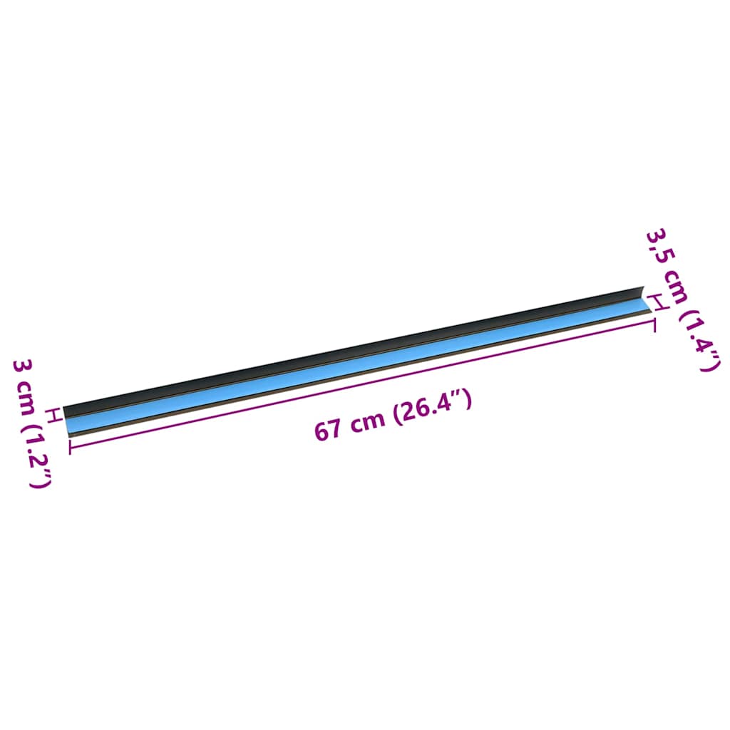 vidaXL Προστατευτικά ακμών σκάλας 30 pcs Καφέ 67 x 3.5 x 3 εκ