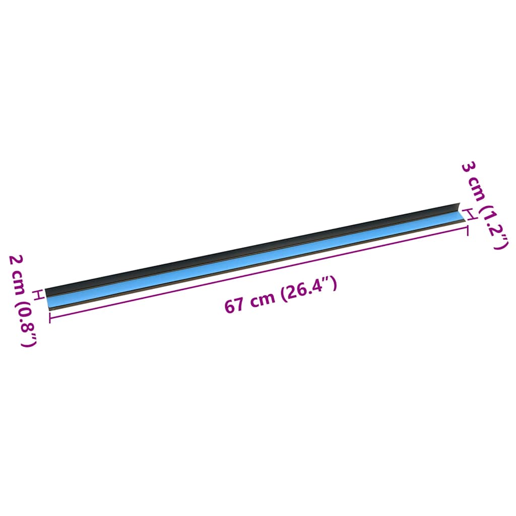 vidaXL Προστατευτικά ακμών σκάλας 10 pcs Καφέ 67 x 3 x 2 εκ. Αλουμίνιο