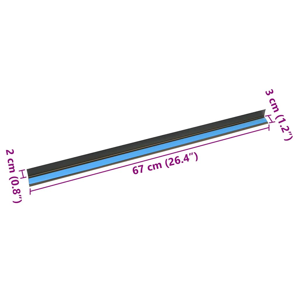 vidaXL Προστατευτικά ακμών σκάλας 10 pcs Μπρονζέ 67 cm Αλουμίνιο