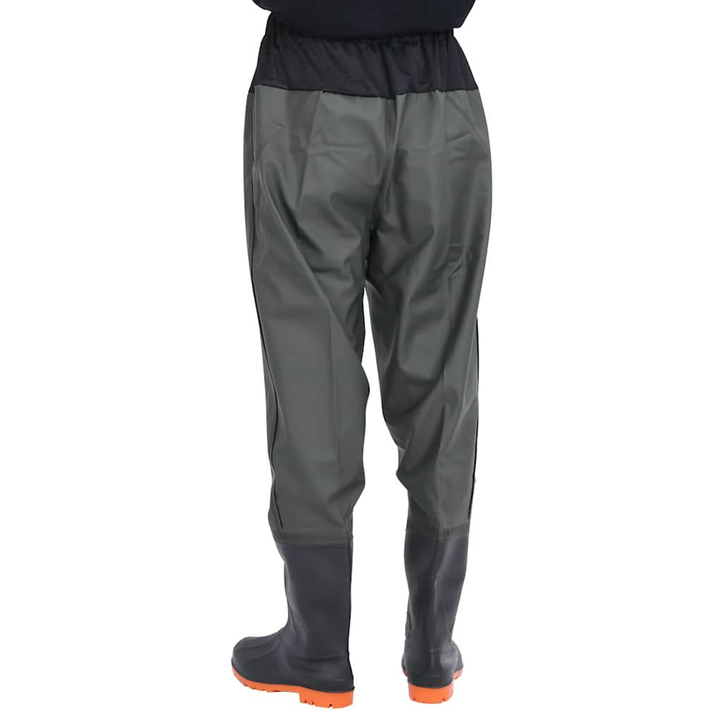 vidaXL Waist Waders με μπότες σκούρο πράσινο μέγεθος 39