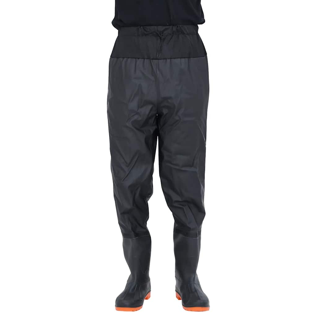 vidaXL Waist Waders με μπότες Μαύρο μέγεθος 42