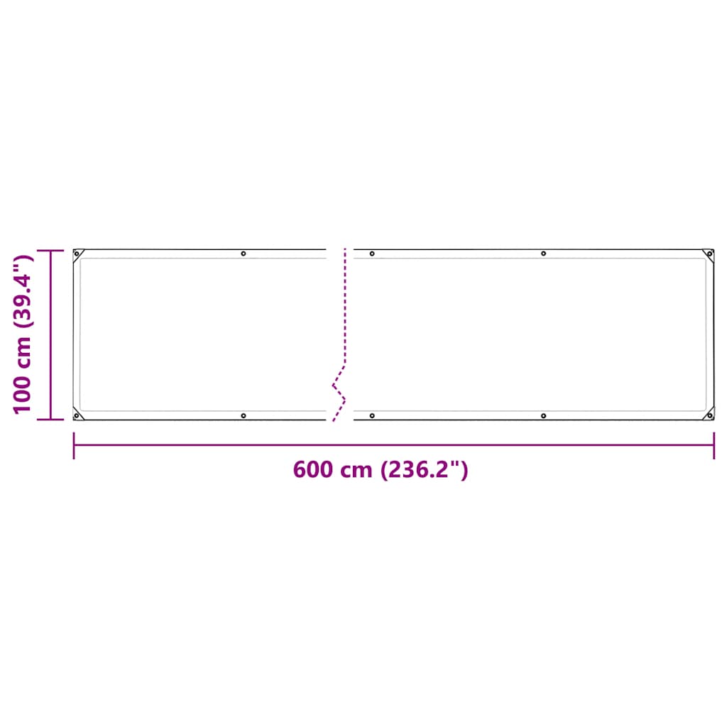 vidaXL Διαφανής Μουσαμάς με Οπές 1x6 μ. από Πολυαιθυλένιο