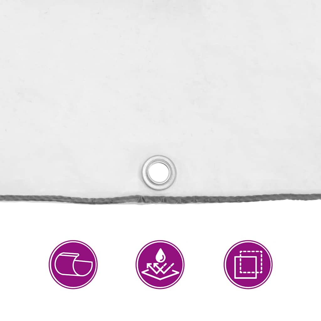 vidaXL Σαφής μουσαμάς με οπές 6x8 m πολυαιθυλένιο