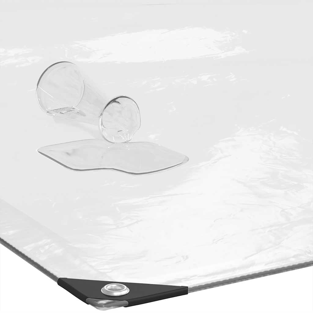 vidaXL Σαφής μουσαμάς με οπές 6x12 m πολυαιθυλένιο