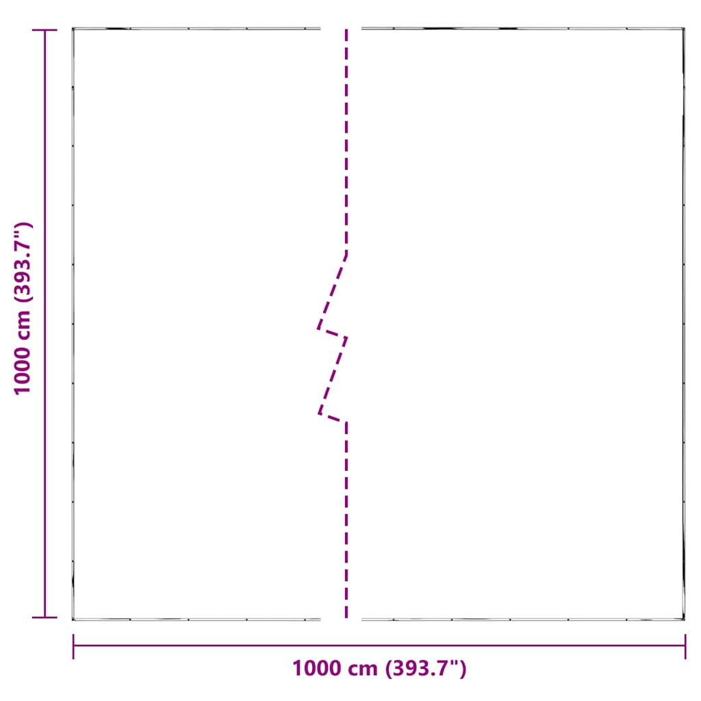 vidaXL Σαφής μουσαμάς με οπές 10x10 m πολυαιθυλένιο