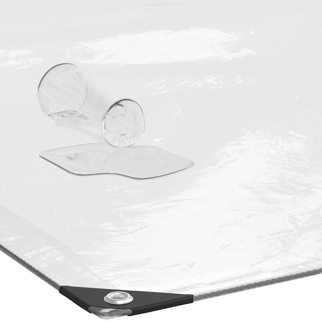 vidaXL Σαφής μουσαμάς με οπές 10x12 m Πολυαιθυλένιο