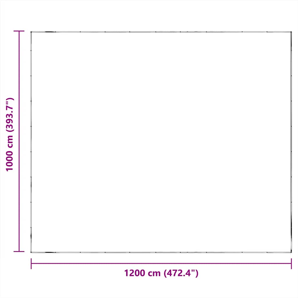 vidaXL Σαφής μουσαμάς με οπές 10x12 m Πολυαιθυλένιο