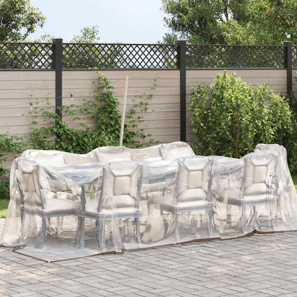 vidaXL Σαφής μουσαμάς με οπές 2x5 m Πολυαιθυλένιο